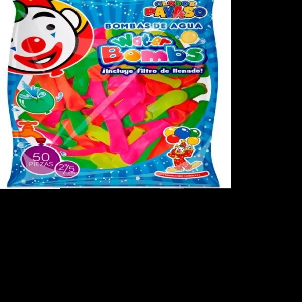 GLOBOS PAYASO 2 WATER BOMBS COL. SURT. BOL. C50 C.20